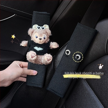 Gyerekek autóöv vállvédő – lenanyag, anti-fulladás, négy évszakos védőfedél, Yadingni