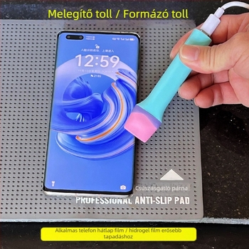 Telefonfólia melegítő és formázó toll (Type-C tápegység) hidrogel fóliához, elő- és hátoldali alkalmazás