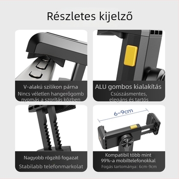 Többfunkciós telefon-tartó 360°-os forgással és hideg cipő csatlakozással - Wadeu, Modell: Pop the mobile phone holder individually, ABS