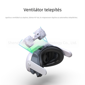 X3 mágneses kettős ventilátor a Meta Quest 3-hoz – mágneses szívás, szellőzés és hőelvezetés, anti-atomizáció, OEM