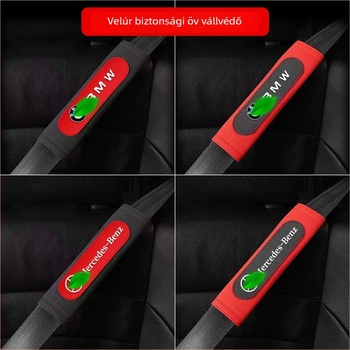 Autó biztonsági öv vállpárna készlet – négy évszakos univerzális védőpárna logóval