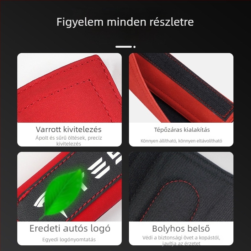 Autó biztonsági öv vállpárna készlet – négy évszakos univerzális védőpárna logóval