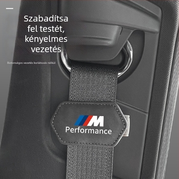 BMW biztonsági öv stopper csipesz – Cazes márka, logóval testreszabható, vállalati ajándékhoz ideális, kompatibilis a 3-as, 5-ös, 7-es sorozat és X3/X5 modellekkel