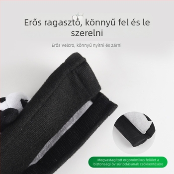 Autóöv vállpárnák – Panda design, puha, aranyozott réz anyag, Mclaren márka