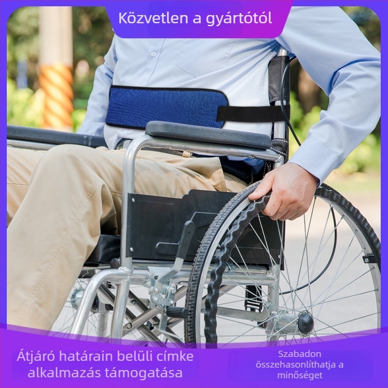 Kerekesszék biztonsági pántja, nylonból, 100 g, logó nyomtatás lehetséges