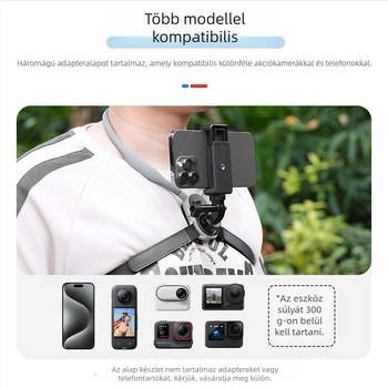 Telesin Gyorskioldású U-alakú nyak-tartó 2.0 Max kiadás GoPro, DJI Action és Insta360-hoz