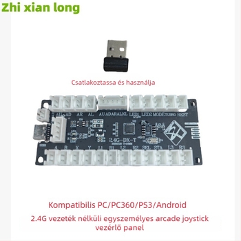 Vezeték nélküli 2.4G USB joystick Android/PC/PS3/PC360 — arcade vezérlő rezgésmentes