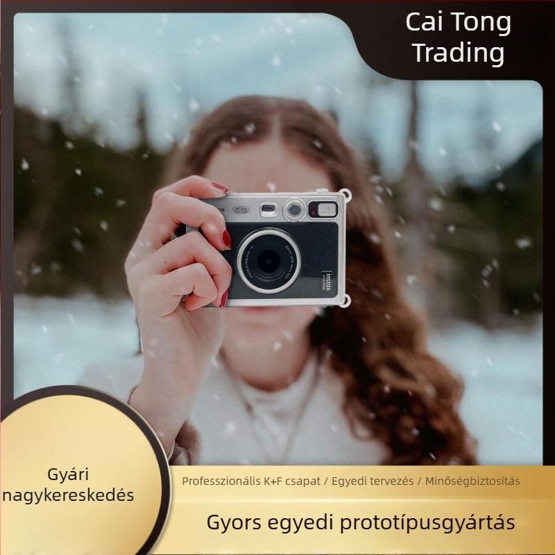 Átlátszó kristálytok Instax Mini Evo-hoz pánttal