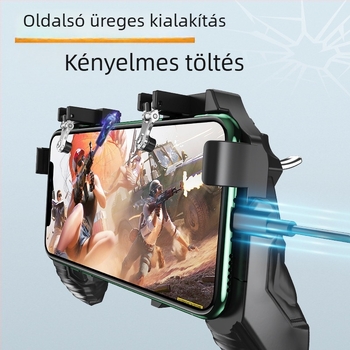 Vezeték nélküli játékkontroller négyujjas kapcsolómechanizmussal és joystickkel, visszacsatolás, ABS+fém, okostelefon és PC-kompatibilis