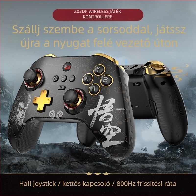Z03DP Vezeték nélküli játékvezérlő Hall-Effect joystick alaplappal, USB-C, Két ravasz gomb, Kompatibilis PC, Switch, Android és iOS