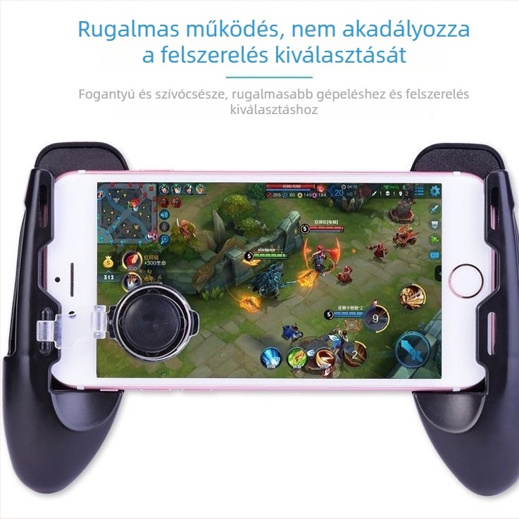 Vezeték nélküli mobil játékvezérlő, kompatibilis Honor of Kings és Peace Elite-vel, 3‑in‑1 pozíciós grip PUBG-hoz, PP műanyag tokozás, erővisszacsatolásos vibráció