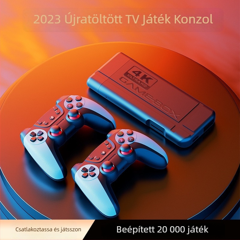 K9 otthoni TV-játék konzol, 2.4G vezeték nélküli kétfős mérkőzés-szimulátor, 32G/64G, HDMI