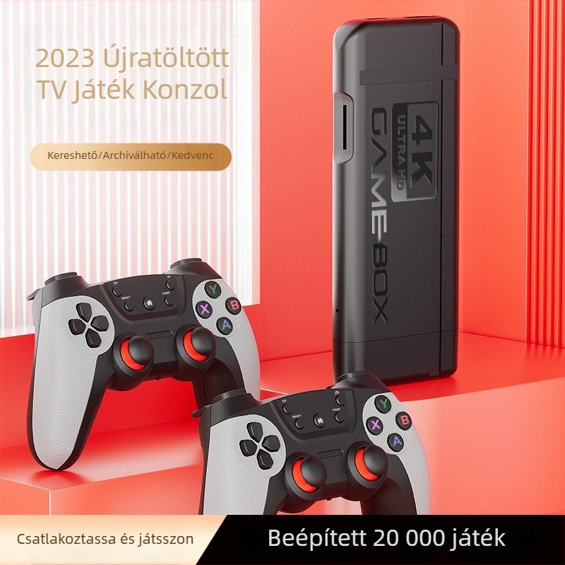 K9 otthoni TV-játék konzol, 2.4G vezeték nélküli kétfős mérkőzés-szimulátor, 32G/64G, HDMI