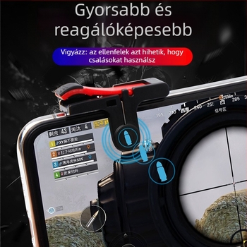 D9 mobil játékvezérlő ravaszgombokkal és rezgéssel — műanyag ház, kompatibilis mobiltelefonokkal, súly 0,9