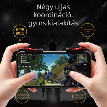 D9 mobil játékvezérlő ravaszgombokkal és rezgéssel — műanyag ház, kompatibilis mobiltelefonokkal, súly 0,9