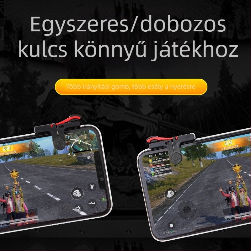 D9 mobil játékvezérlő ravaszgombokkal és rezgéssel — műanyag ház, kompatibilis mobiltelefonokkal, súly 0,9