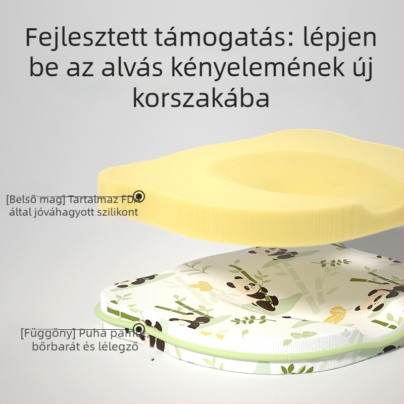 U-alakú baba párna újszülötteknek (0–6 hónap), lélegző és mosható, poliuretán töltet