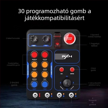 Laishida PXN-CB1 Központi vezérlődoboz versenyszimulátorhoz – USB interfész, rezgésmentes, szimulációs funkció