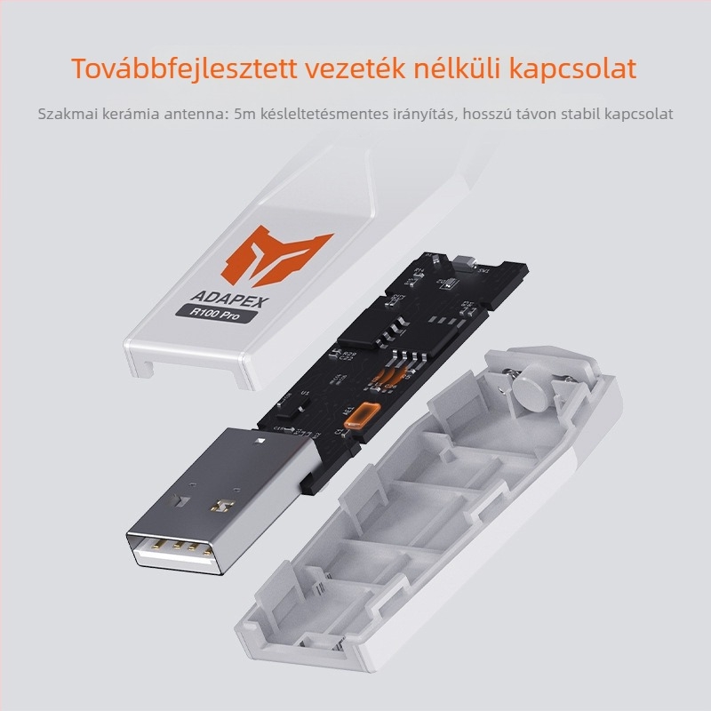 R100 Pro Vezeték nélküli Bluetooth kontrollerek átalakító Switch, PS5, PS4, Xbox, PC számára — USB interfész • ABS anyag • joystick kalibrálás • rezgés nélkül