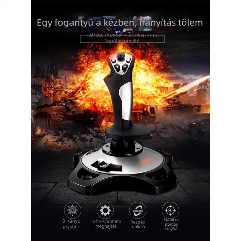 PXN Laishida 2113 Pro Analóg Repülési Joystick ABS, Kompatibilis a 2113-mal
