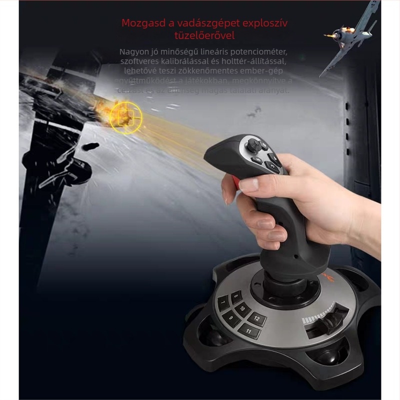 PXN Laishida 2113 Pro Analóg Repülési Joystick ABS, Kompatibilis a 2113-mal
