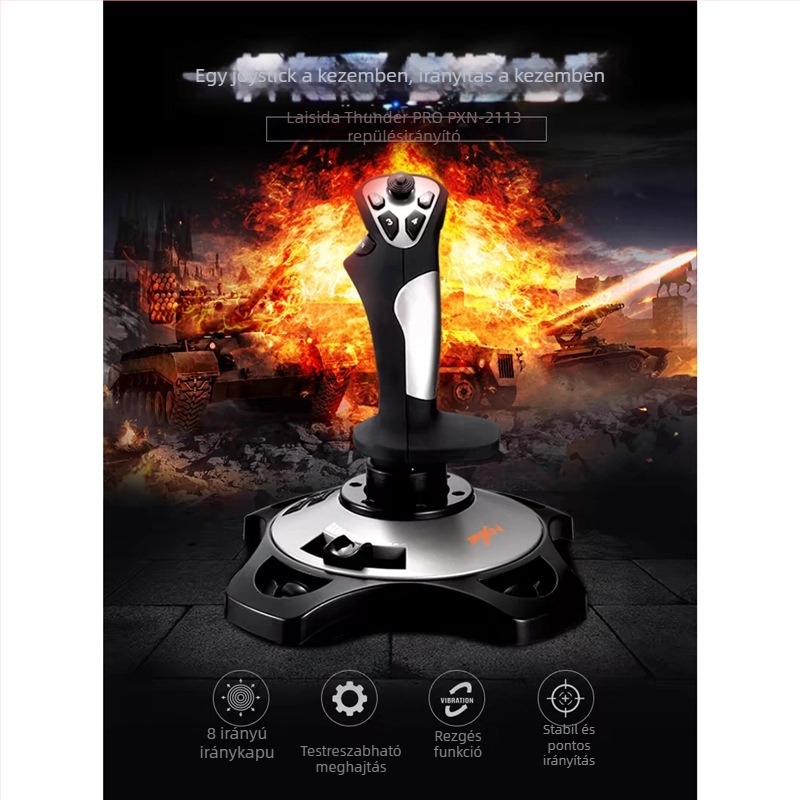 PXN Laishida 2113 Pro Analóg Repülési Joystick ABS, Kompatibilis a 2113-mal