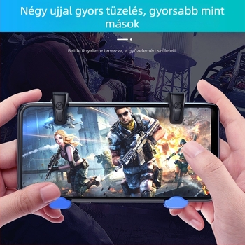 Phantom Z2 Pro mobil játékkontroller — Vezeték nélküli Bluetooth, trigger és pulzusgomb PUBG Mobile-hoz, Type-C interfész, ABS+fém