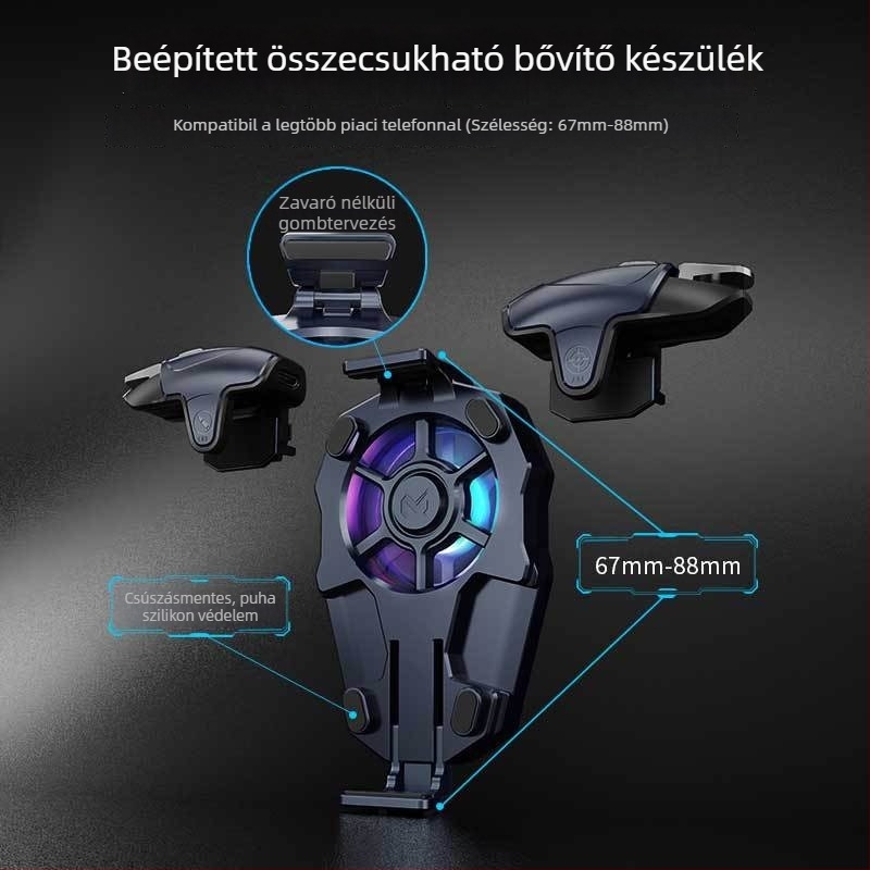AK03 okostelefon-joystick, vezetékes PS/2 csatlakozás, ABS + fém, 200 g, kompatibilis iPhone és Android