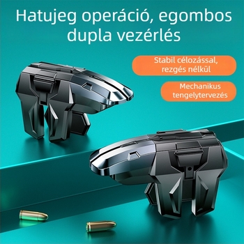 Mobil játékvezérlő hat ujjas gombokkal (Modell M-01; vezeték nélküli; ABS+ötvözet; kompatibilis okostelefonokkal)