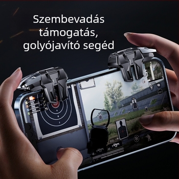 Mobil játékvezérlő hat ujjas gombokkal (Modell M-01; vezeték nélküli; ABS+ötvözet; kompatibilis okostelefonokkal)
