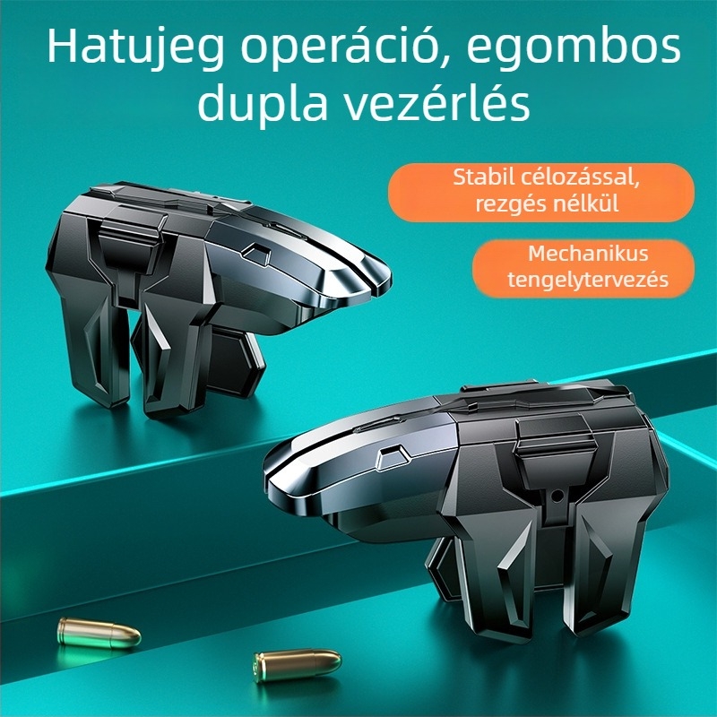 Mobil játékvezérlő hat ujjas gombokkal (Modell M-01; vezeték nélküli; ABS+ötvözet; kompatibilis okostelefonokkal)