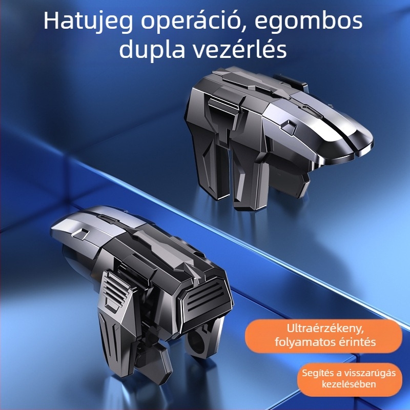 Mobil játékvezérlő hat ujjas gombokkal (Modell M-01; vezeték nélküli; ABS+ötvözet; kompatibilis okostelefonokkal)