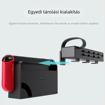 Nintendo Switch 1. generációs kartridges tároló tok 8 rekeszzel, USB-C töltőkábel