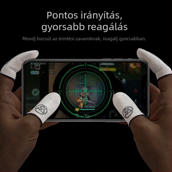 Játék ujjvédő, Ice Silk Fiber anyag, izzadságmentes és csúszásmentes, ultra vékony, horgolt technológia, érintőképernyős telefonok/tablettekhez