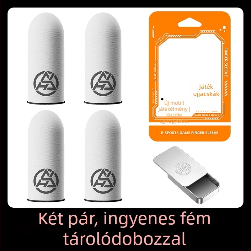 Játék ujjvédő, Ice Silk Fiber anyag, izzadságmentes és csúszásmentes, ultra vékony, horgolt technológia, érintőképernyős telefonok/tablettekhez