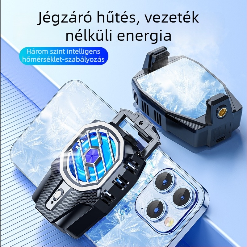 X91 mobiltelefon hűtő radiátor USB interfésszel, ABS és cinkötvözet test, 145 g, kompatibil iPhone és Android készülékekkel, hőelvezetés