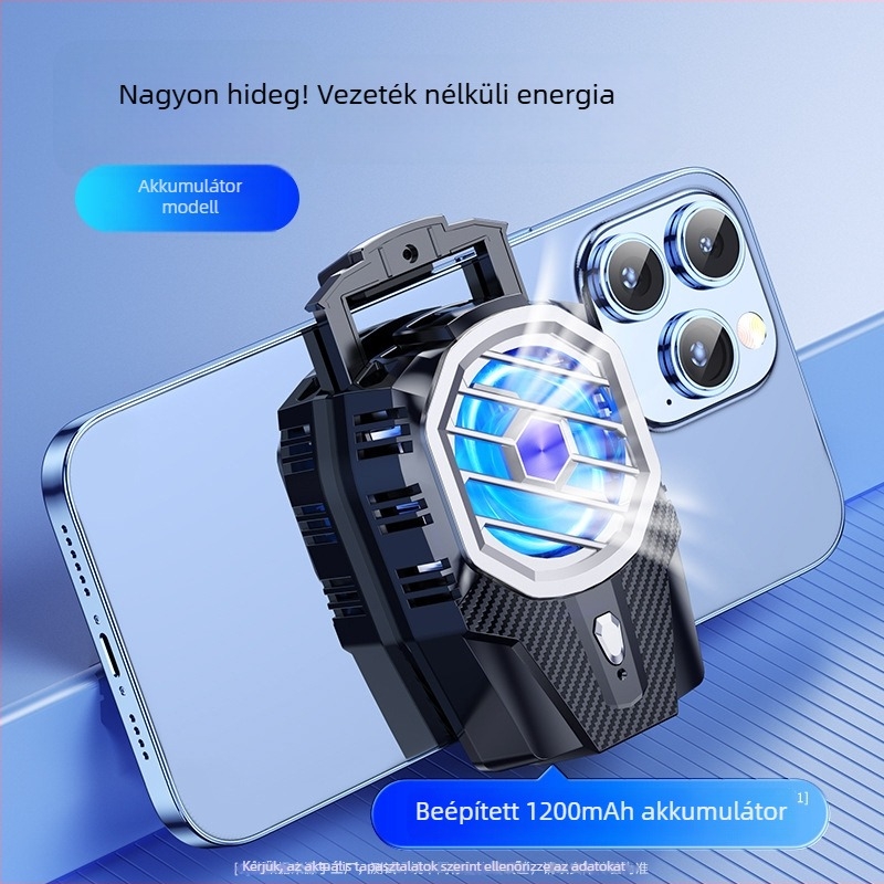 X91 mobiltelefon hűtő radiátor USB interfésszel, ABS és cinkötvözet test, 145 g, kompatibil iPhone és Android készülékekkel, hőelvezetés