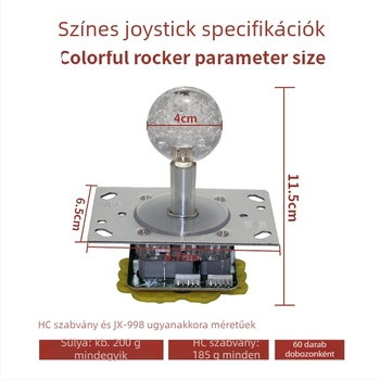 Fogó gép joystick – Modell JX-998, 5P interfész, OEM feldolgozás, Nyomtatott logó, Műanyag + hardver