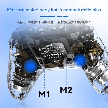 G6PRO Bluetooth játékkontroller Hall-effekt gombokkal és karbonfilm joystickkal, PC, iOS, Android és Nintendo Switch kompatibilis