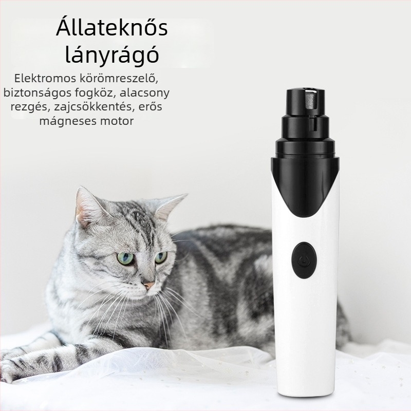 Kisállat körömreszelő kutyáknak, elektromos körömreszelő, ABS anyag, 48 darab csomag