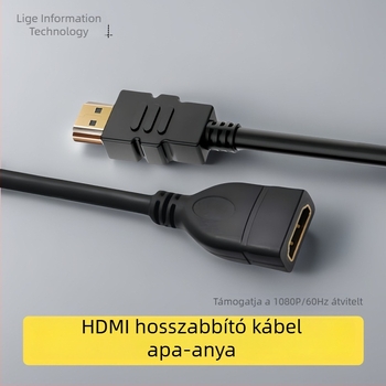 HDMI bővítő kábel 1.4, férfi–női csatlakozás, számítógéphez, TV-hez és projektorhoz, 1080p HD, aranyozott érintkezők
