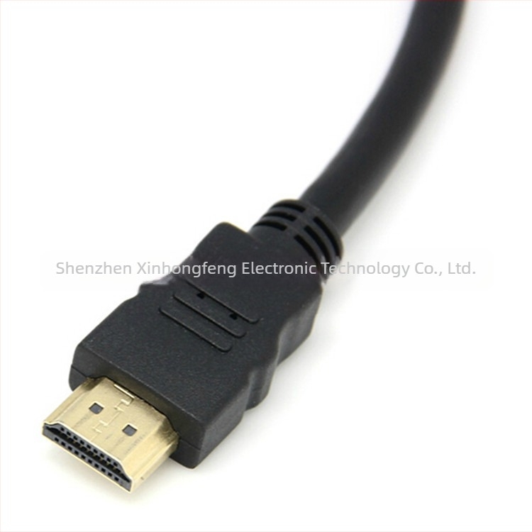 HDMI 1 bemenet 2 kimenet elosztó kábel, réz vezetőkkel, 0,3 m hosszú, injektált formájú adapterkábellel