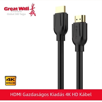 HDMI 2.0 4K adatkábel, 3 m, réz vezető, aranyozott, számítógép monitorhoz, projektorhoz, 3D TV-hez