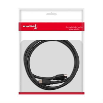HDMI 2.0 4K adatkábel, 3 m, réz vezető, aranyozott, számítógép monitorhoz, projektorhoz, 3D TV-hez