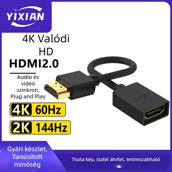 Egyedi HDMI 2.0 kábel 4K adapterrel és hosszabbítóval laptophoz, monitorhoz és televízióhoz