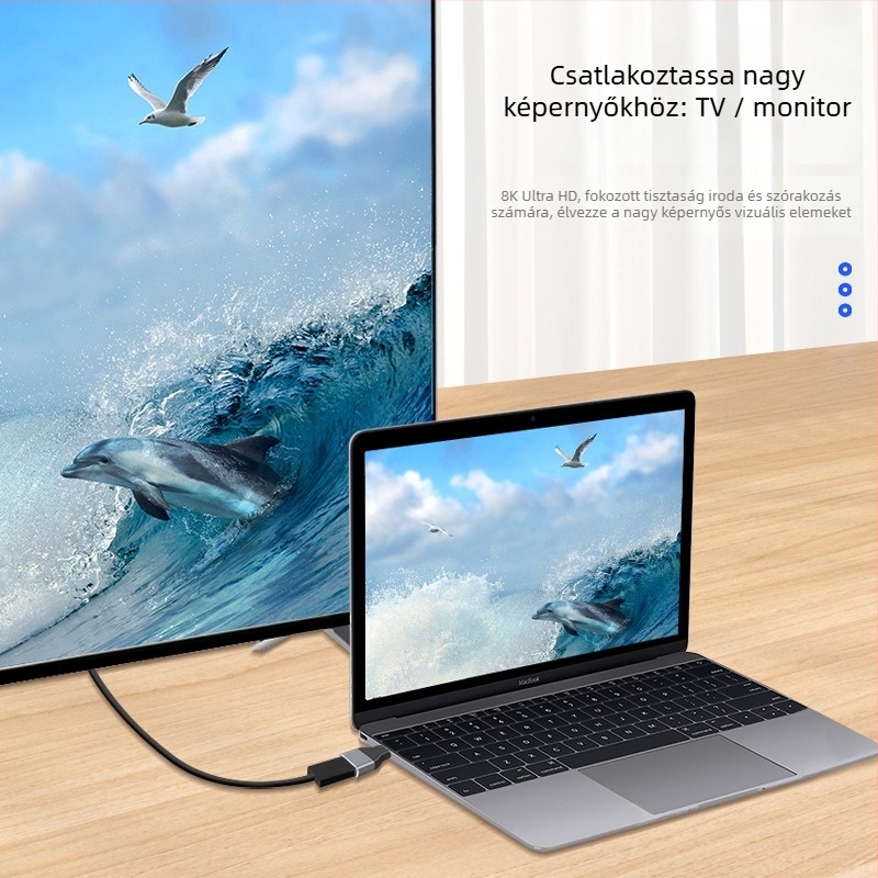 Mini HDMI to HDMI női hosszabbító adapter, 2.1 verzió, 8K HD, PC és kamera dokkoláshoz