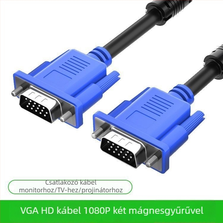 VGA-kábel monitorhoz és TV-hez asztali PC-hez – videó és adatátvitel