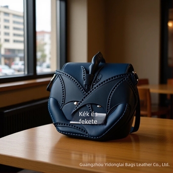 Dragon Wings PU keresztpántos crossbody táska — kerek forma, fedős záródás, városi egyszerű stílus