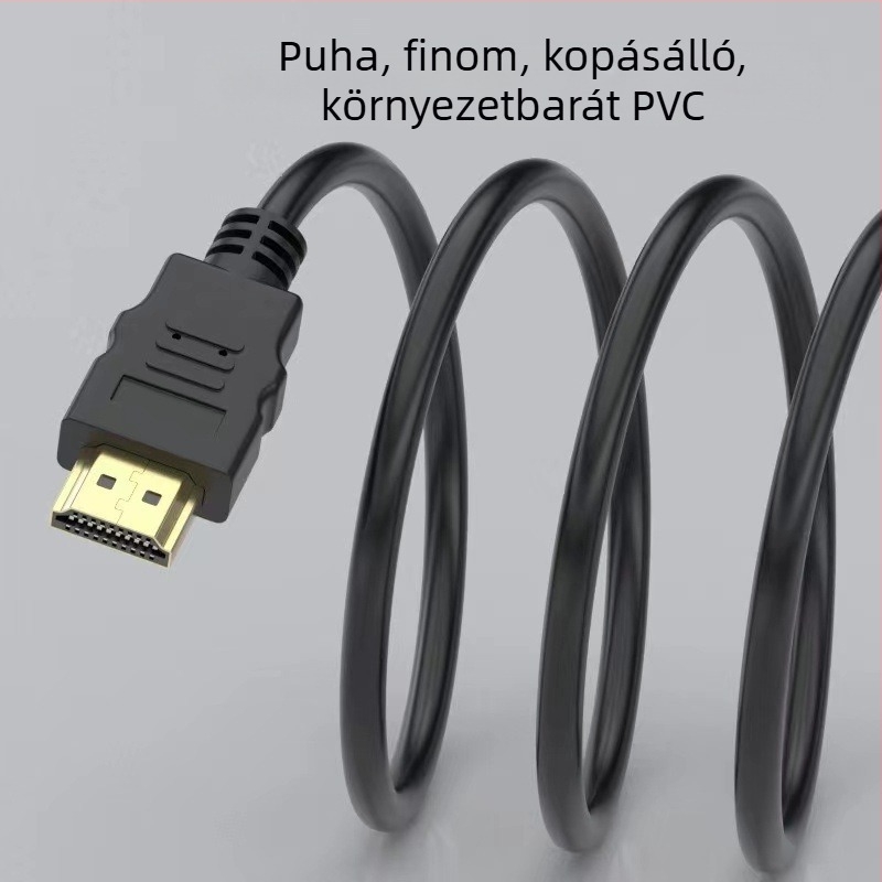 Set-top box csatlakozó kábel monitorhoz, HDTV-hez, számítógéphez, TV-hez és projektorhoz – 1,5 m, réz adatkábellel, adapterrel, 3D adatkábel