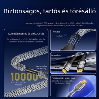 HDMI 2.1 bővítő kábel TV-hez/monitorhoz/projektorhoz, 4K/8K, 240Hz